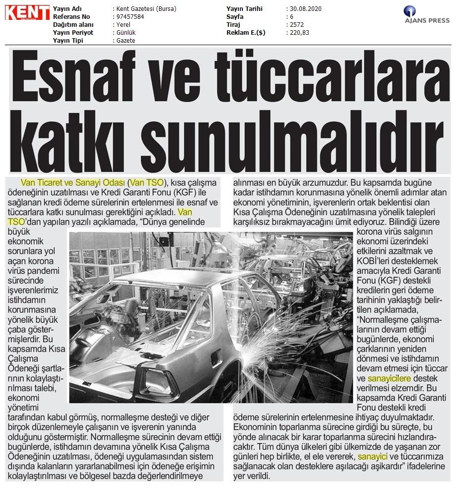 Esnaf Ve Tuccarlara Katki Sunulmalidir Vantso