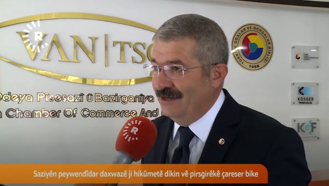 Van TSO Başkanı Necdet Takva Rudaw TV'ye açıklamalarda bulundu