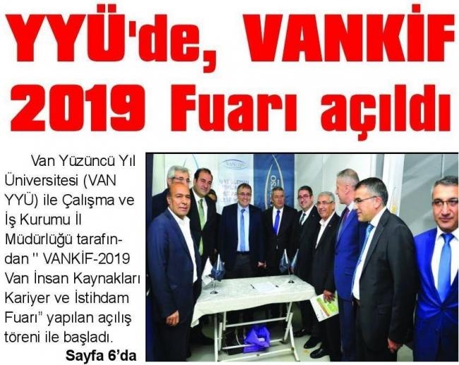 YYÜ'DE VANKİF 2019 FUARI AÇILDI