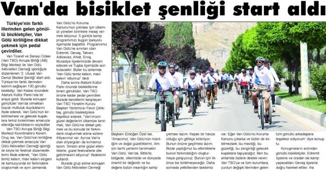 VAN'DA BİSİKLET ŞENLİĞİ START ALDI