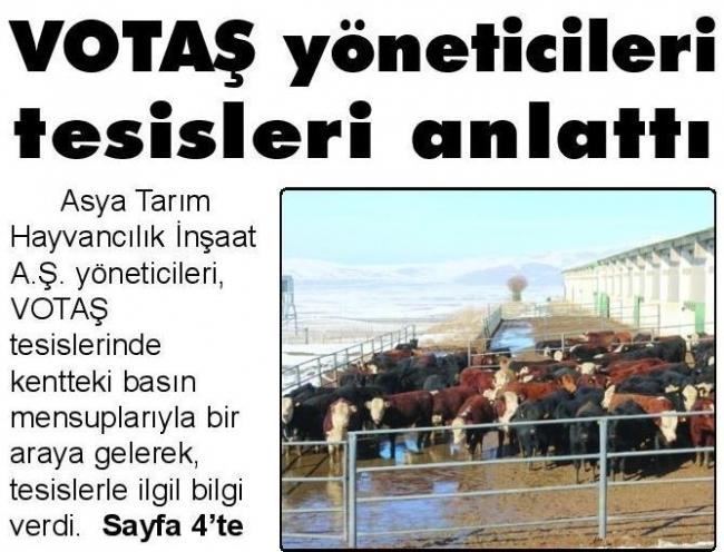 VOTAŞ YÖNETİCİLERİ TESİSLERİ ANLATTI