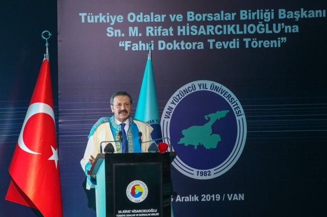 BAŞKAN HİSARCIKLIOĞLU 'VAN BİZİM GÖZBEBEĞİMİZ'