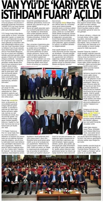 VAN YYÜ'DE KARİYER VE İSTİHDAM FUARI AÇILDI