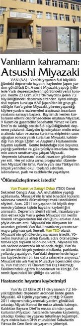 VANLILARIN KAHRAMANI:ATSUSHİ MİYAZAKİ