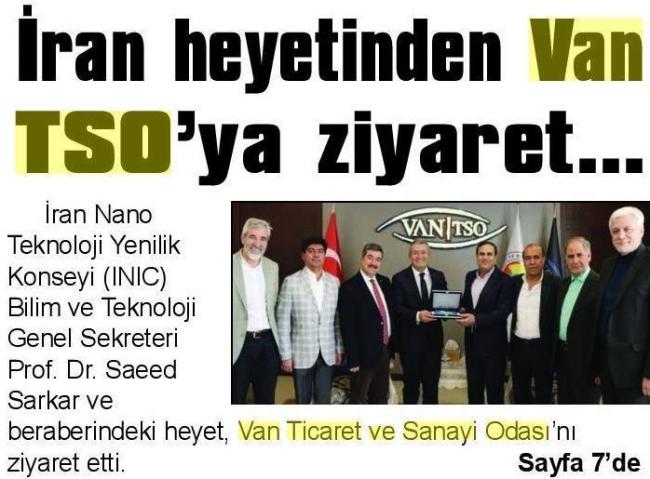 İRAN HEYETİNDEN VAN TSO'YA ZİYARET