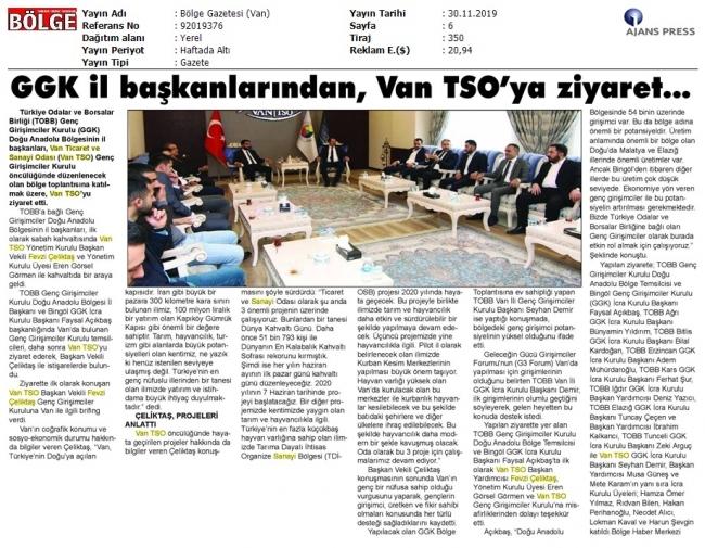 GGK İL BAŞKANLARINDAN VAN TSO'YA ZİYARET