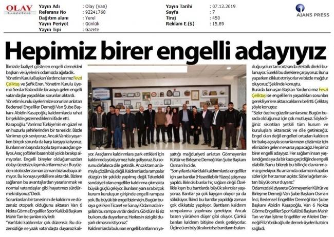 'HEPİMİZ BİRER ENGELLİ ADAYIYIZ'
