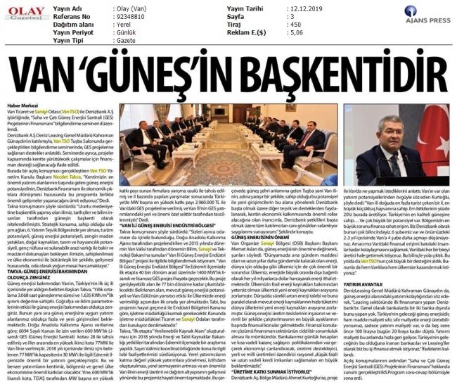 'VAN GÜNEŞ İN BAŞKENTİDİR'