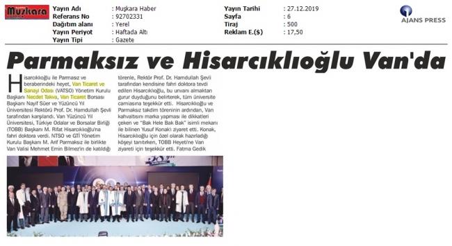 PARMAKSIZ VE HİSARCIKLIOĞLU VAN'DA