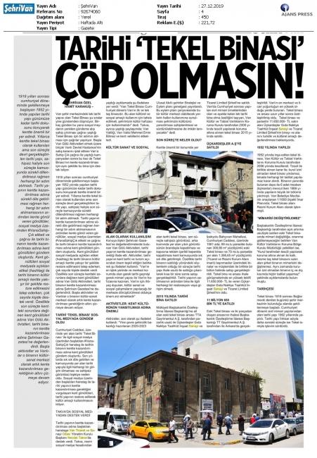 'TARİHİ TEKEL BİNASI ÇÖP OLMASIN'