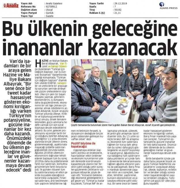 ÜLKENİN GELECEĞİNE İNANAN KAZANACAK