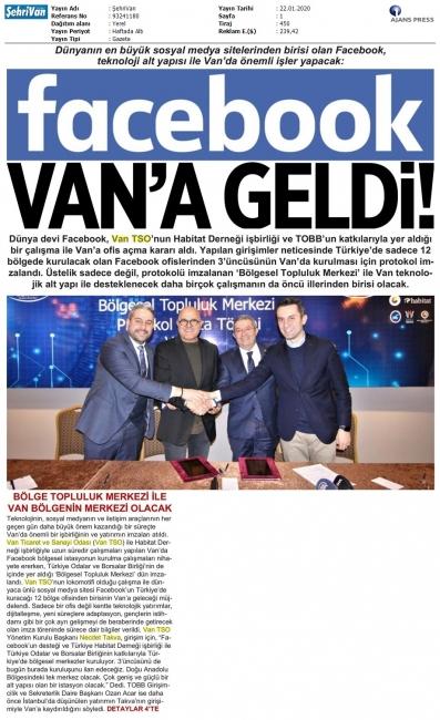 'FACEBOOK VAN'A GELDİ'