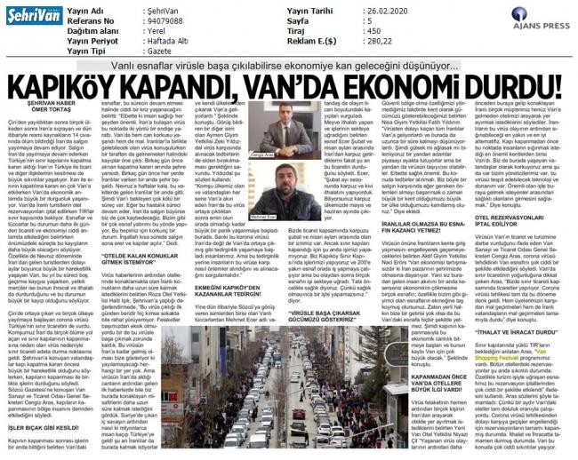 KAPIKÖY KAPANDI. VAN' DA EKONOMİ DURDU!