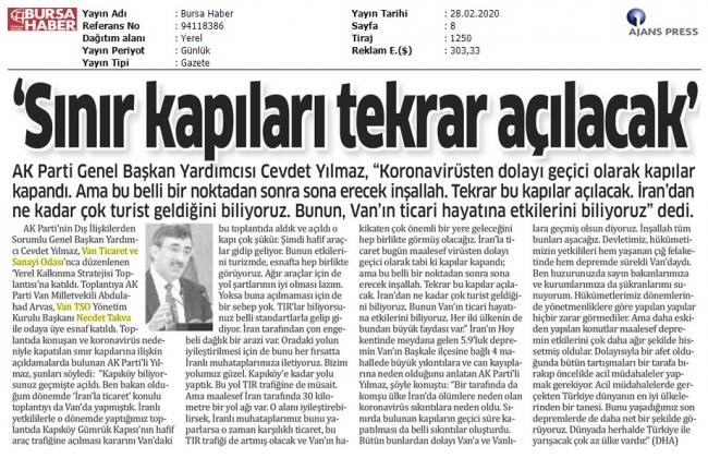 SINIR KAPILARI TEKRAR AÇILACAK