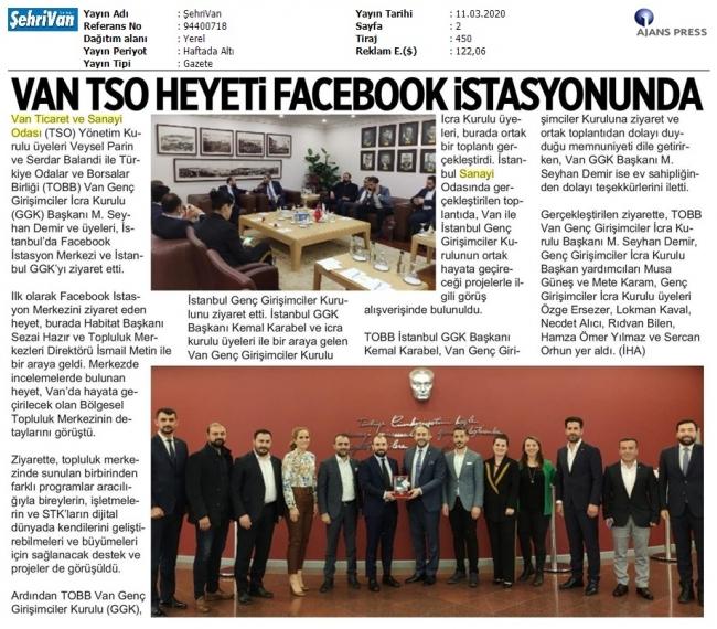 VAN TSO HEYETİ FACEB00K İSTASYONU'NDA