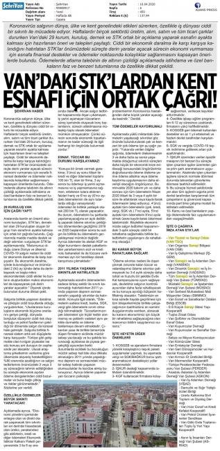 VAN ESNAFINI AYAKTA TUTMA ÖNERİLERİ