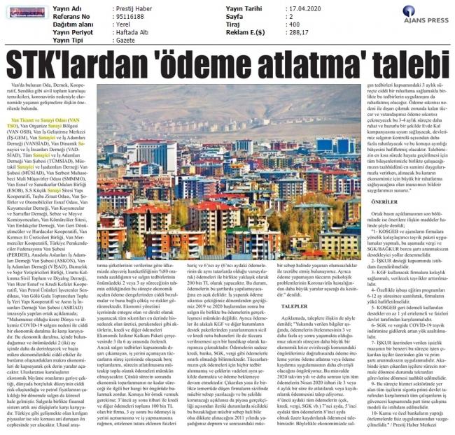 STK'LARDAN ÖDEME ATLATMA TALEBİ