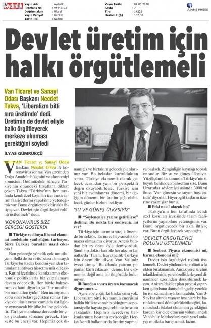 DEVLET ÜRETİM İÇİN HALKI ÖRGÜTLEMELİ