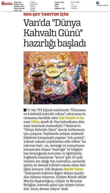 VAN'DA DÜNYA KAHVALTI GÜNÜ HAZIRLIĞI BAŞLADI
