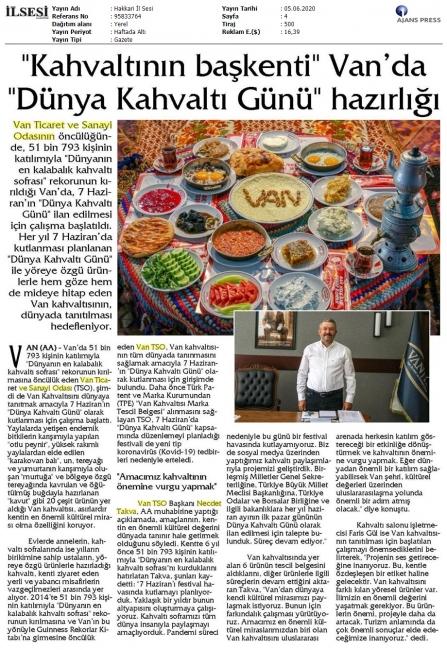 KAHVALTININ BAŞKENTİ' VAN'DA DÜNYA KAHVALTI GÜNÜ' HAZIRLIĞI