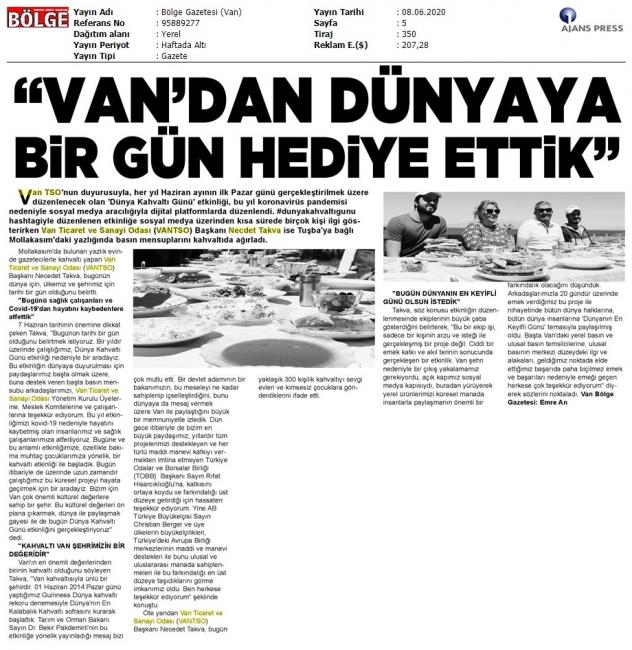VAN' DAN DÜNYAYA BİR GÜN HEDİYE ETTİK