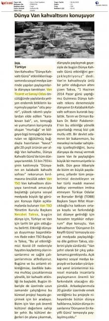 DÜNYA VAN KAHVAL SINI KONUŞUYOR