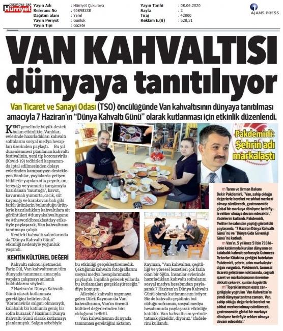 VAN KAHVALTISI DÜNYAYA TANITILIYOR