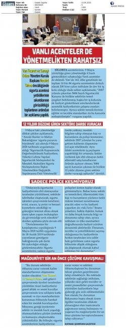 VANLI ACENTELERDE YÖNETMELİKTEN RAHATSIZ