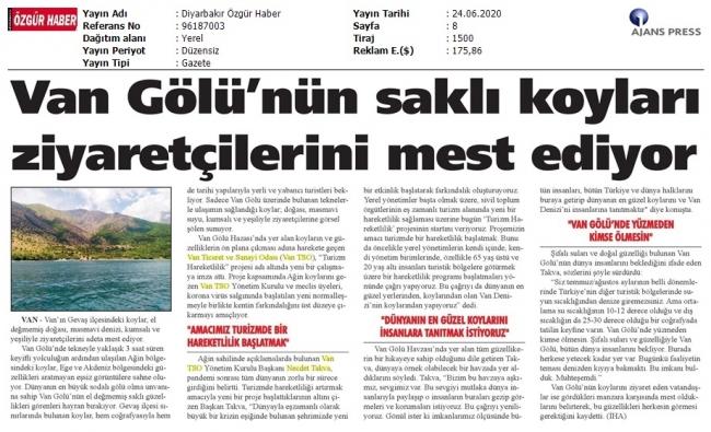 VAN GÖLÜ' NÜN SAKLI KOYLARI ZİYARETÇİLERİNİ MEST EDİYOR