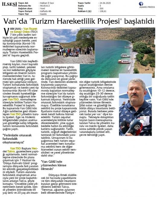 VAN'DA 'TURİZM HAREKETLİLİK PROJESİ' BAŞLATILDI