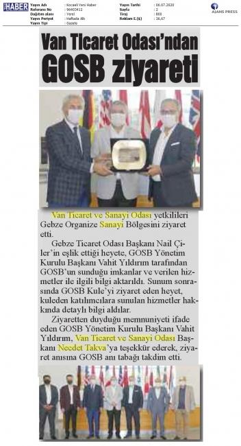 VAN TİCARET ODASI'NDAN GOSB ZİYARETİ