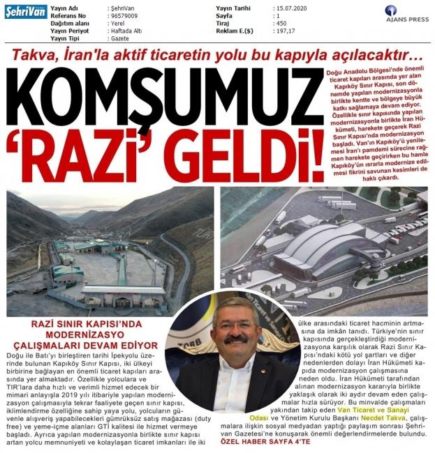 KOMŞUMUZ RAZİ GELDİ