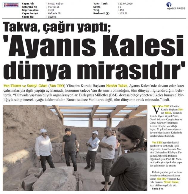 BAŞKAN TAKVA ÇAĞRI YAPTI: AYANIS KALESİ DÜNYA MİRASIDIR
