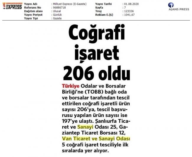 ÇOĞRAFİ İŞARET 206 OLDU