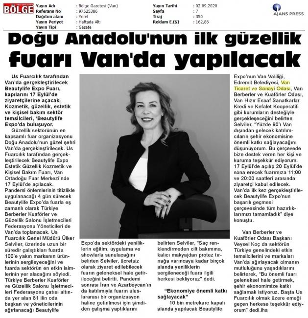 DOĞU ANADOLU'NUN İLK GÜZELLİK FUARI VAN'DA YAPILACAK