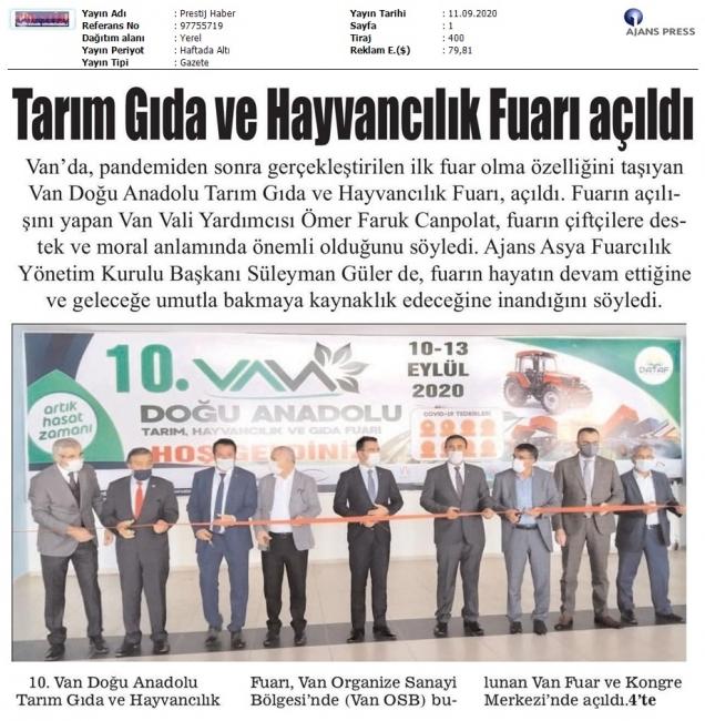 TARIM GIDA VE HAYVANCILIK FUARI AÇILDI