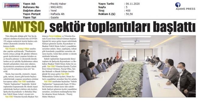 VANTSO SEKTÖR TOPLANTILARI BAŞLATTI