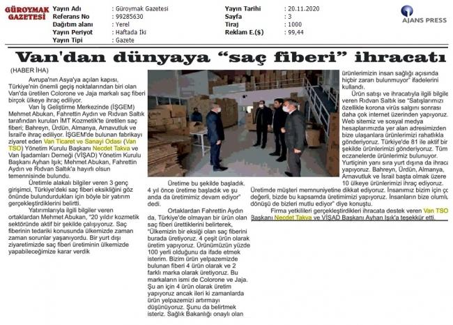 VAN'DAN DÜNYAYA 'SAÇ FİBERİ' İHRACATI