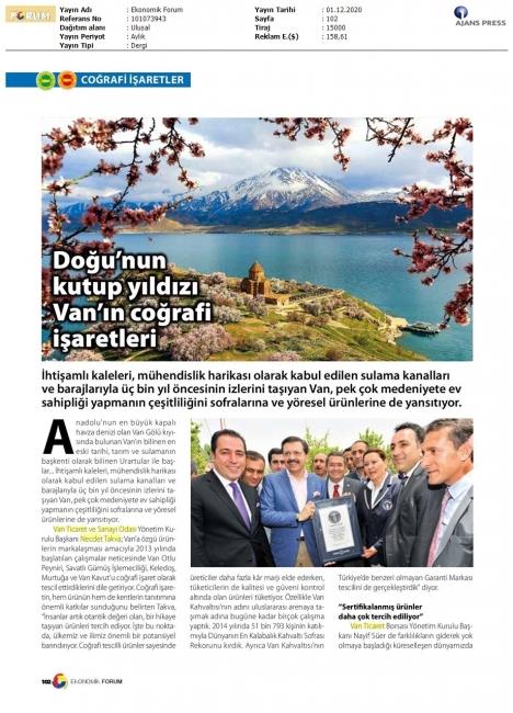 DOĞU NUN KUTUP YILDIZI VAN IN COĞRAFİ İŞARETLERİ