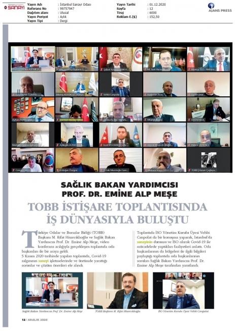 TOBB İSTİŞARE TOPLANTISINDA İŞ DÜNYASIYLA BULUŞTU