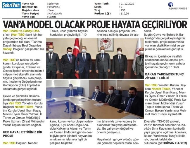 VAN'A MODEL OLACAK PROJE HAYATA GEÇİRİLİYOR