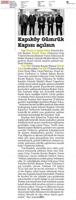 KAPIKÖY GÜMRÜK KAPISI AÇILSIN