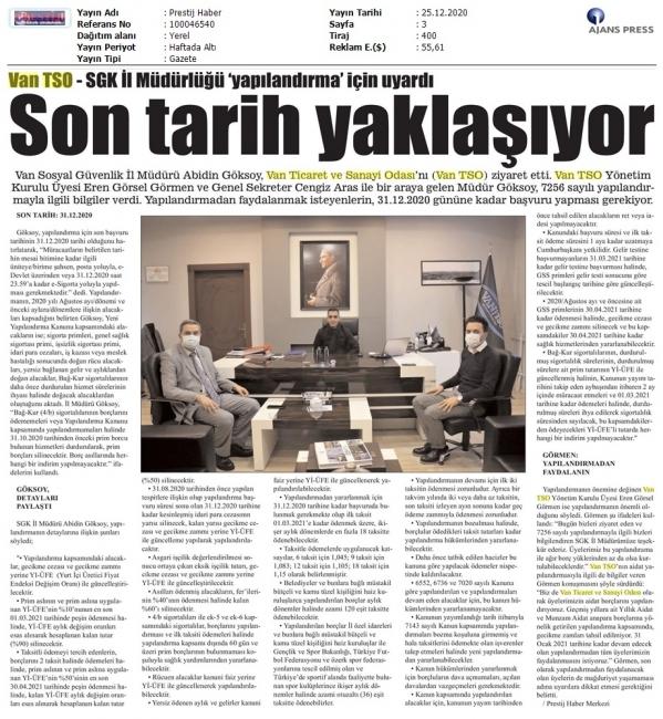 YAPILANDIRMA İİÇİN SON TARİH YAKLAŞIYOR