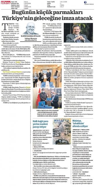 BUGÜNÜN KÜÇÜK PARMAKLARI TÜRKİYE'NİN GELECEĞİNE İMZA ATACAK