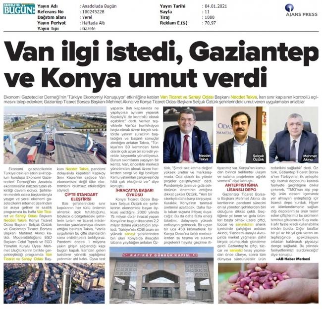 VAN İLGİ İSTEDİ, GAZİANTEP VE KONYA UMUT VERDİ