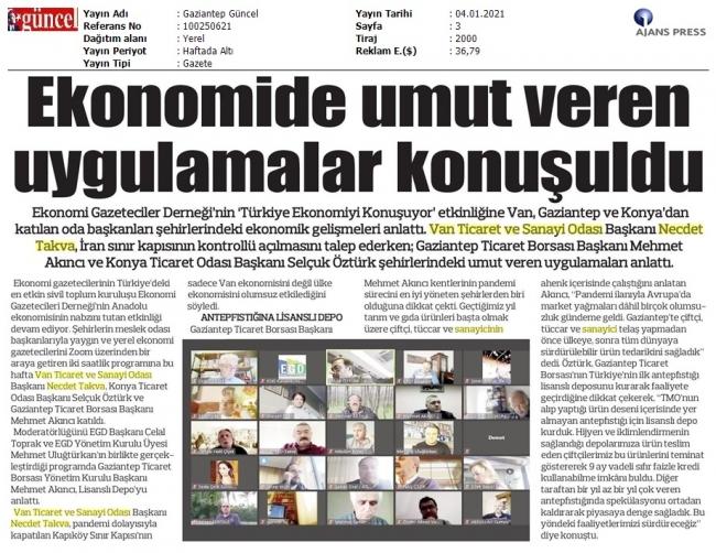 EKONOMİDE UMUT VEREN UYGULAMALAR KONUŞULDU