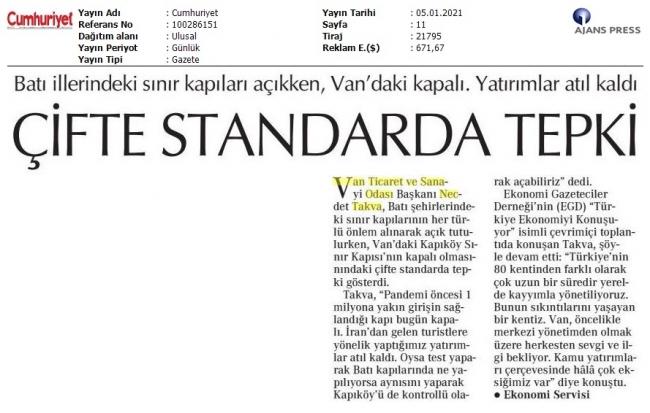 ÇİFTE STANDARDA TEPKİ