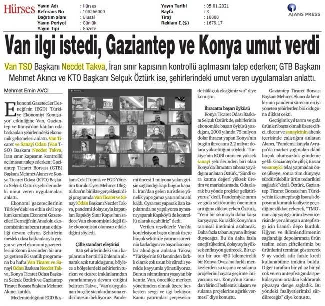 VAN İLGİ İSTEDİ, GAZİANTEP VE KONYA UMUT VERDİ