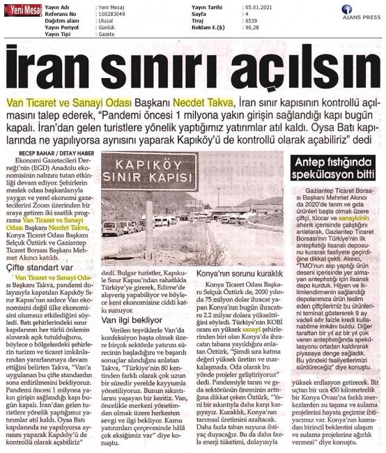 İRAN SINIRI AÇILSIN TALEBİ