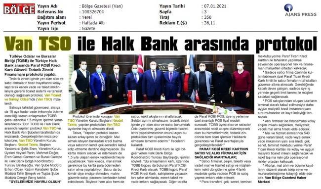 VAN TSO İLE HALK BANK ARASINDA PROTOKOL